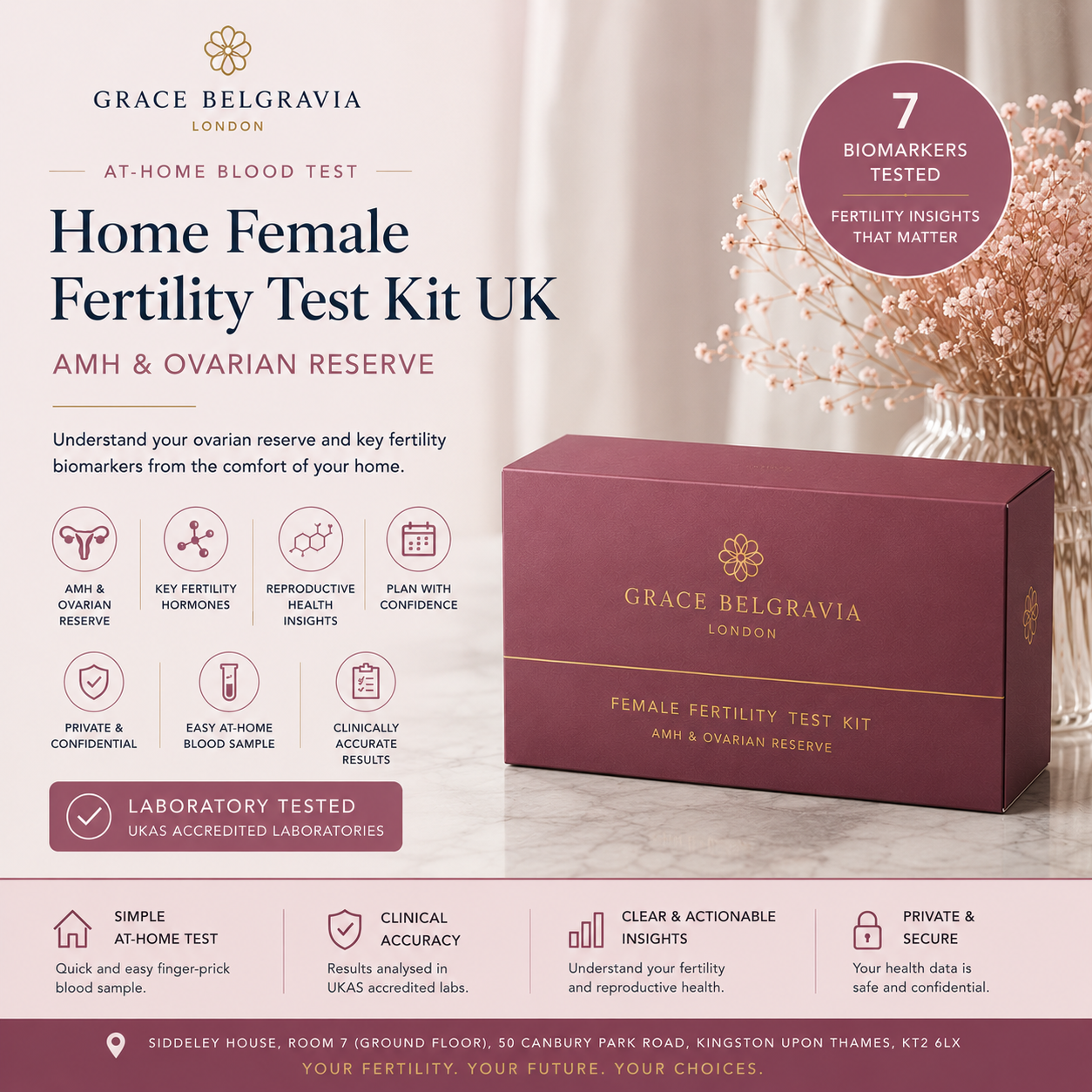 Home Female Fertility Test Kit UK - AMH & Ovarian Reserve