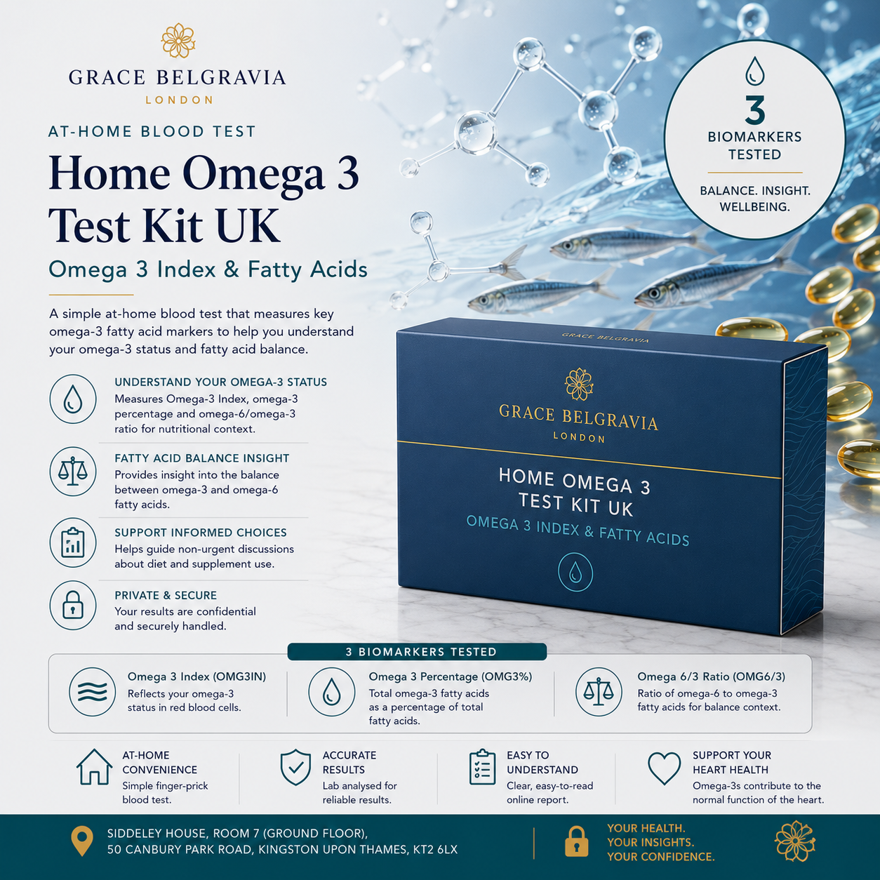 Home Omega 3 Test Kit UK - Omega 3 Index & Fatty Acids