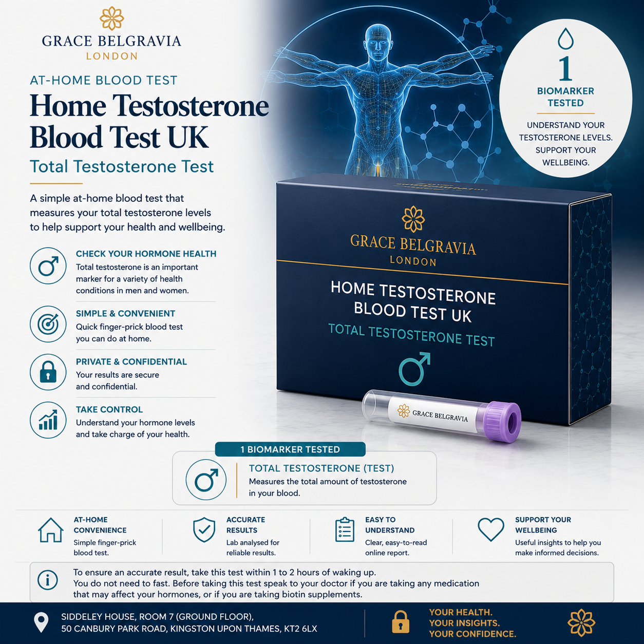 Home Testosterone Blood Test UK - Total Testosterone Test