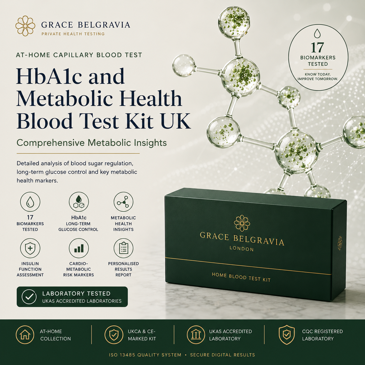 HbA1c and Metabolic Health Blood Test Kit UK