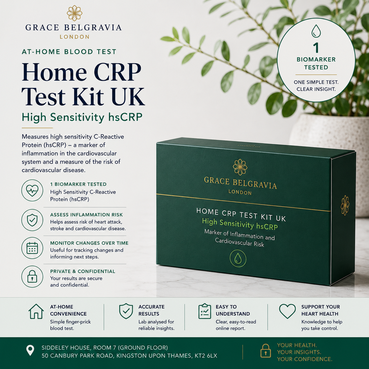 Home CRP Test Kit UK - High Sensitivity hsCRP