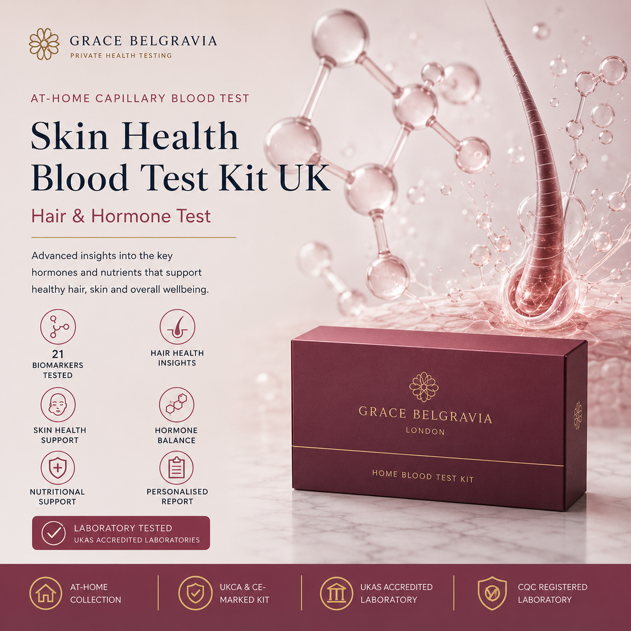 Skin Health Blood Test Kit UK - Hair and Hormone Test